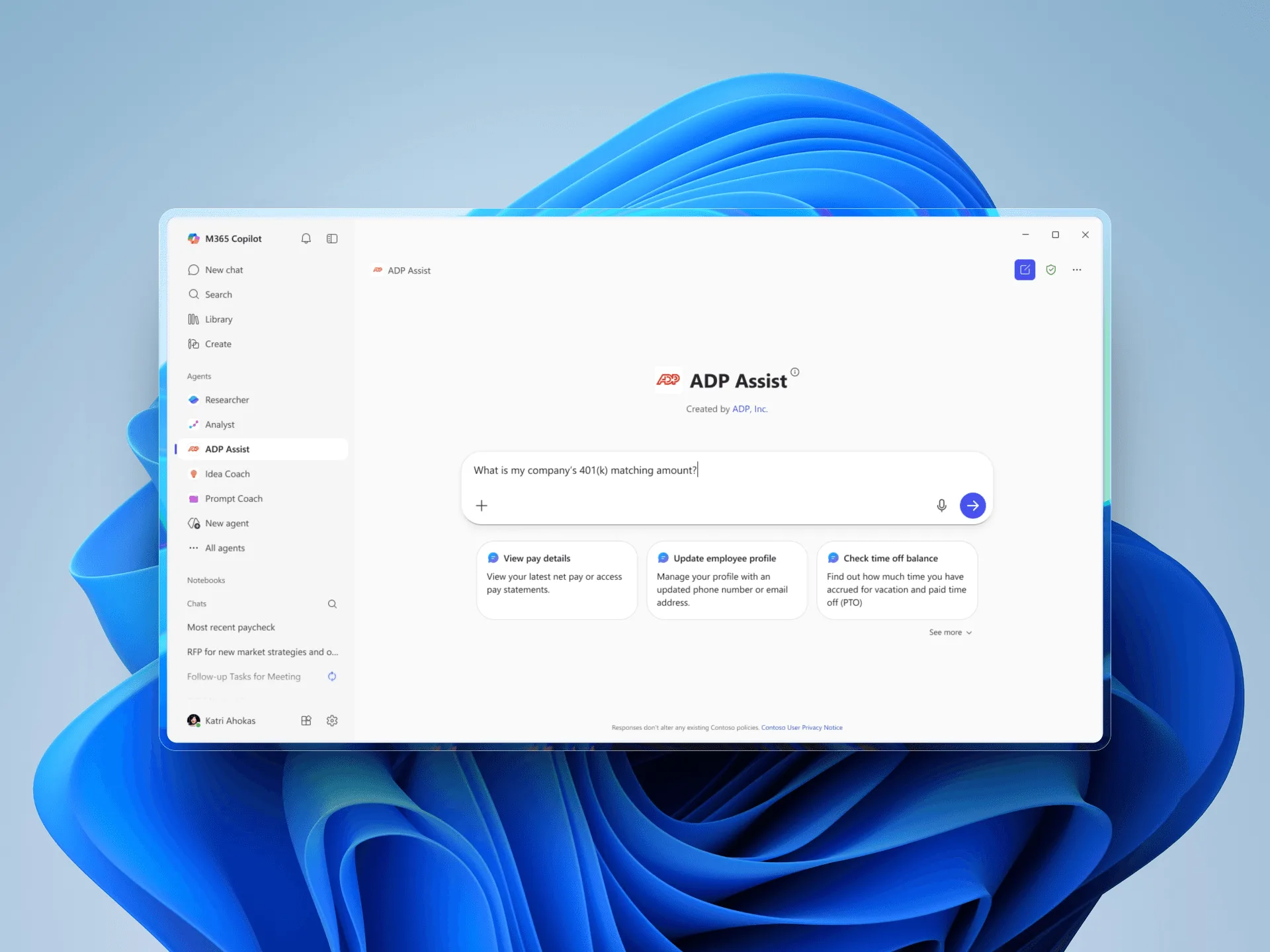 Интеграция ADP с Microsoft Copilot