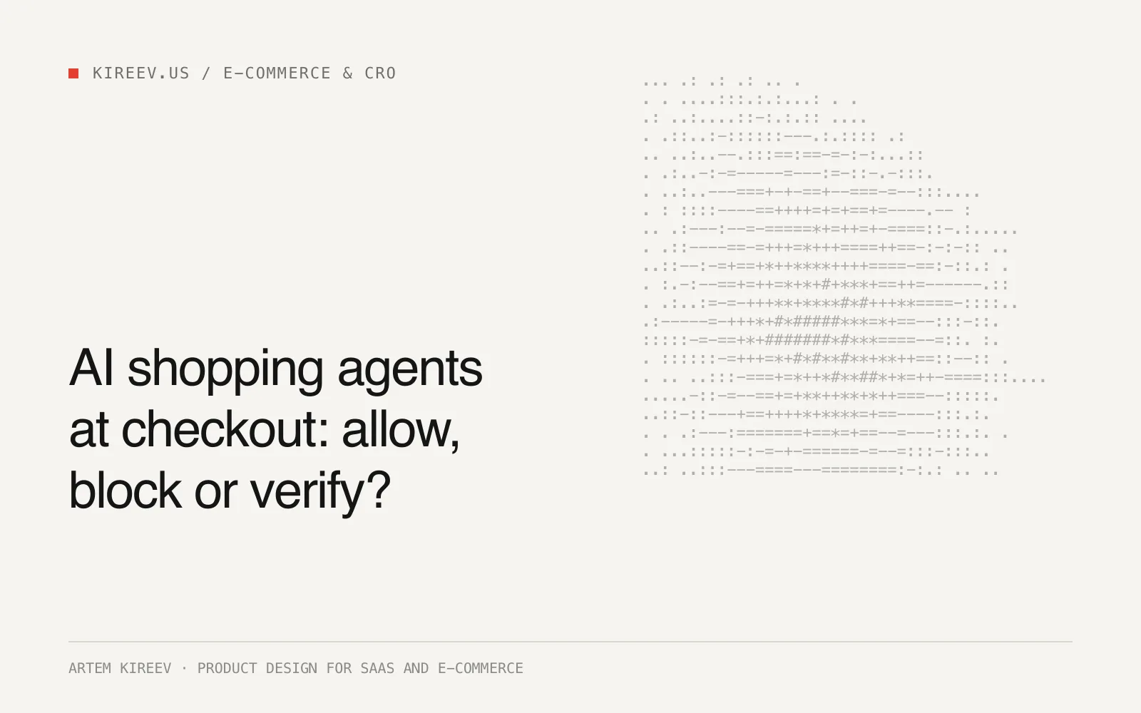 Article cover with an ASCII texture
