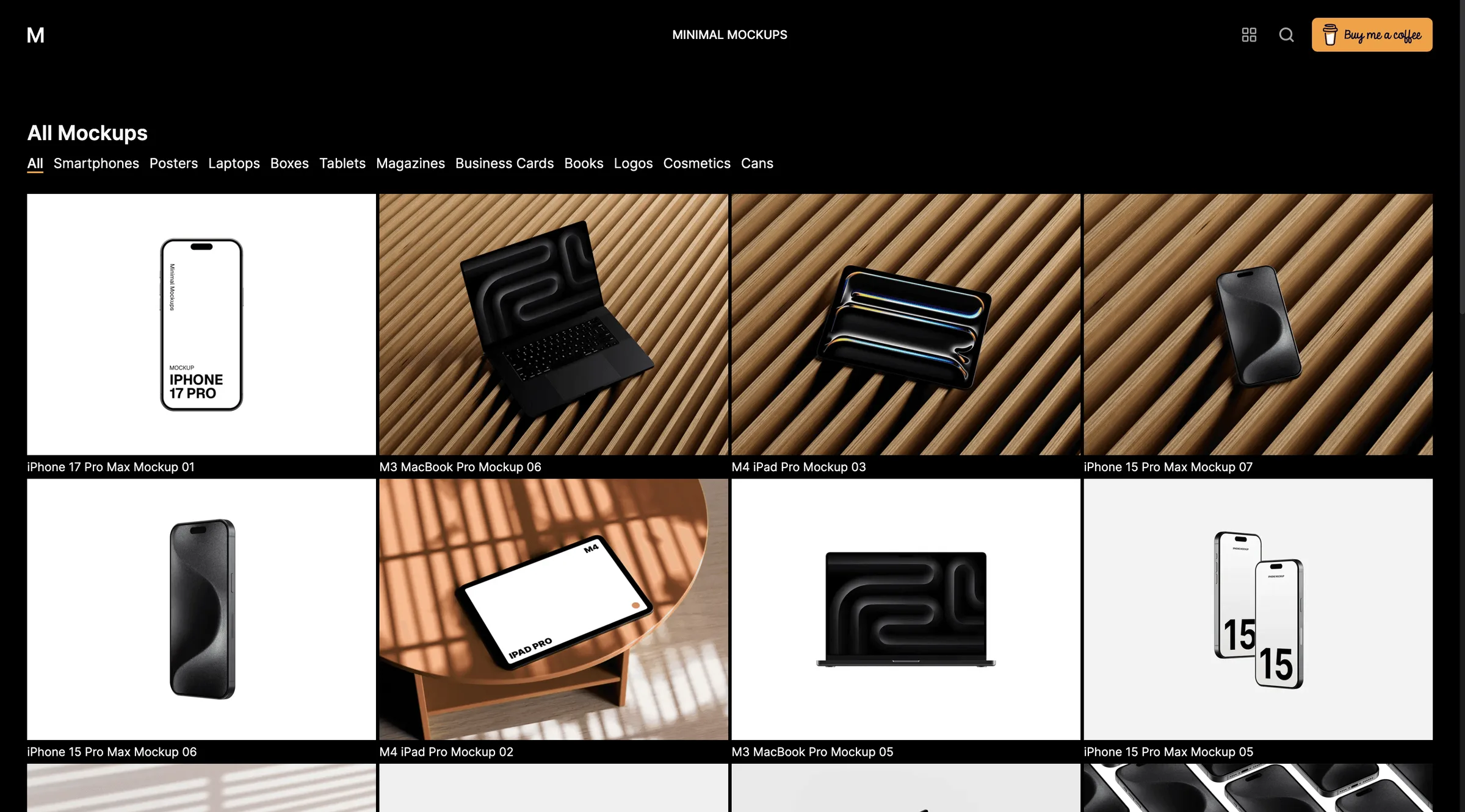 Minimal Mockups, скриншот